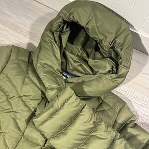 Patagonia Jacket Womens Sz XS Downtown Loft Quilted Down Puffer Coat Green 28600